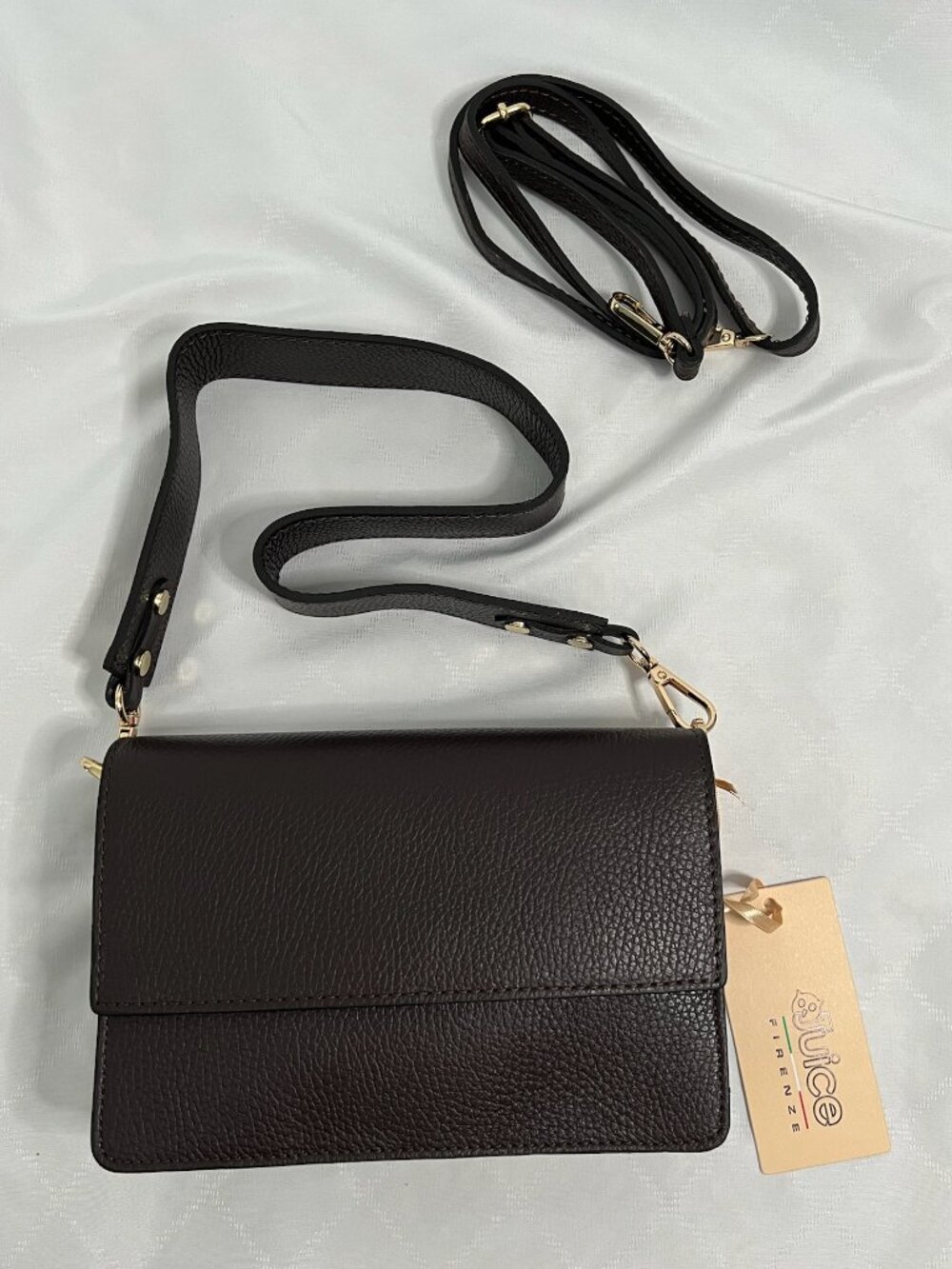 Italian Leather Dark Brown Shoulder / Crossbody Bag